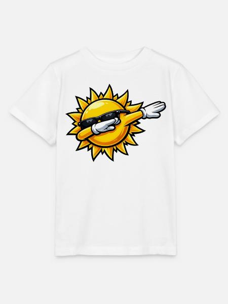Dabbing Sonne - Stanley/Stella Kinder T-Shirt MINI CREATOR  - Weiß