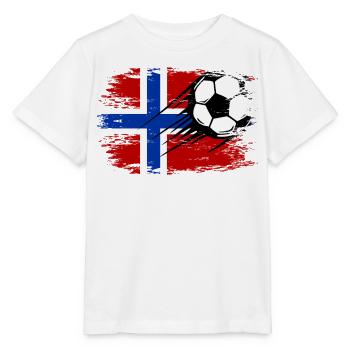 Norwegen Flagge Fußball used - Stanley/Stella Kinder T-Shirt MINI CREATOR  - Weiß - Vorne - Maike (125cm)