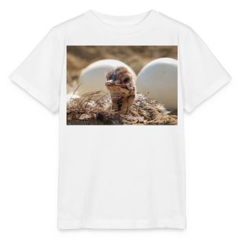Neugieriges Küken im Nest - Stanley/Stella Kinder T-Shirt MINI CREATOR  - Weiß - Vorne - Maike (125cm)