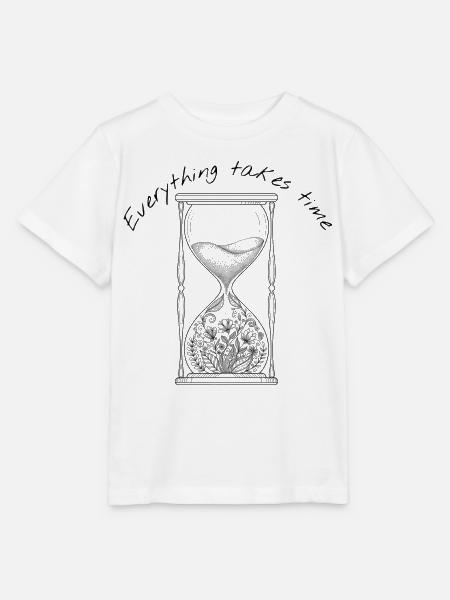 Everything Takes Time Sanduhr - Stanley/Stella Kinder T-Shirt MINI CREATOR - Weiß