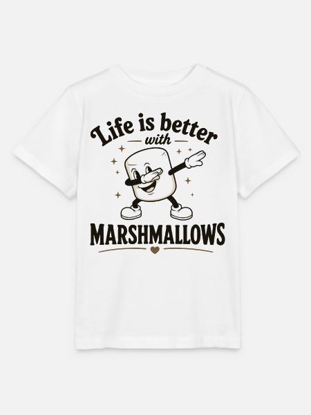 Das Leben ist besser mit Marshmallows - Stanley/Stella Kinder T-Shirt MINI CREATOR - Weiß
