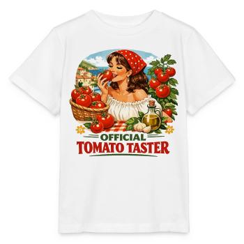 Official Tomato Taster - Tomato Girl Vintage - Stanley/Stella Kinder T-Shirt MINI CREATOR  - Weiß - Vorne - Maike (125cm)