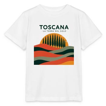 Toscana Sonnenhügel Landschaft - Stanley/Stella Kinder T-Shirt MINI CREATOR  - Weiß - Vorne - Maike (125cm)