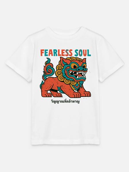 Furchtloser Löwengeist - Stanley/Stella Kinder T-Shirt MINI CREATOR  - Weiß