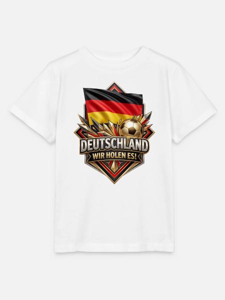 Deutschland Flaggenfußball Siegbadge - Stanley/Stella Kinder T-Shirt MINI CREATOR  - Weiß