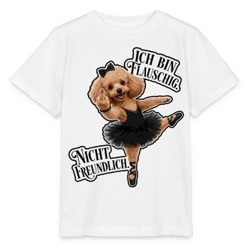 Flauschig, elegant und nicht freundlich - Stanley/Stella Kinder T-Shirt MINI CREATOR  - Weiß - Vorne - Maike (125cm)