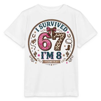 Anniversaire 8 Ans Fille Western Cowboy Cadeau - T-shirt bio MINI CREATOR Stanley/Stella Enfant - blanc - Devant - Maike (125cm)