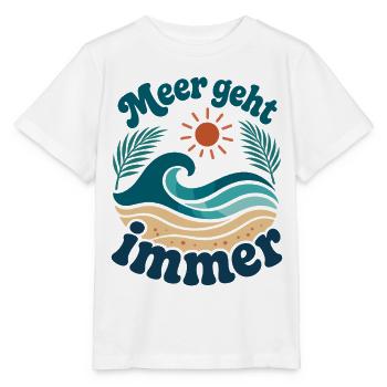Vacances d’été : mer toujours en forme de vagues - T-shirt bio MINI CREATOR Stanley/Stella Enfant - blanc - Devant - Maike (125cm)