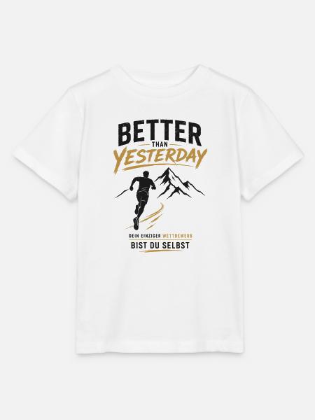 Besser als Gestern Berglauf - Stanley/Stella Kinder T-Shirt MINI CREATOR - Weiß