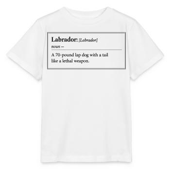 Labrador Definition Funny Encyclopedia Design - Stanley/Stella MINI CREATOR Kids’ T-Shirt - white - Front - Maike (125cm)