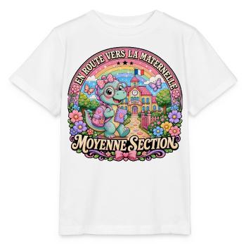 Dinosaure Maternelle Moyenne Section Fille - T-shirt bio MINI CREATOR Stanley/Stella Enfant - blanc - Devant - Maike (125cm)