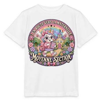 Licorne Maternelle Moyenne Section Fille - T-shirt bio MINI CREATOR Stanley/Stella Enfant - blanc - Devant - Maike (125cm)