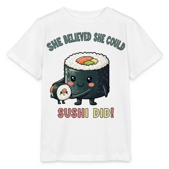 sushi - T-shirt bio MINI CREATOR Stanley/Stella Enfant - blanc - Devant - Maike (125cm)