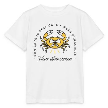 Tragen Sie Sonnenschutz gegen den Strand. - Stanley/Stella Kinder T-Shirt MINI CREATOR  - Weiß - Vorne - Maike (125cm)