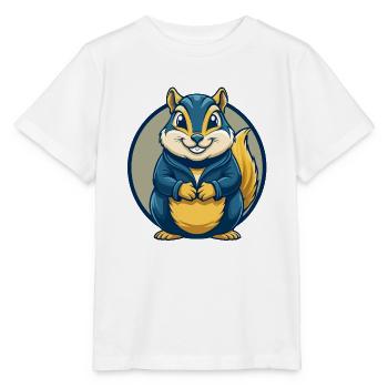 Badge de logo de la mascotte de Kawaii Mascotte de dessins animés Clipart - T-shirt bio MINI CREATOR Stanley/Stella Enfant - blanc - Devant - Maike (125cm)