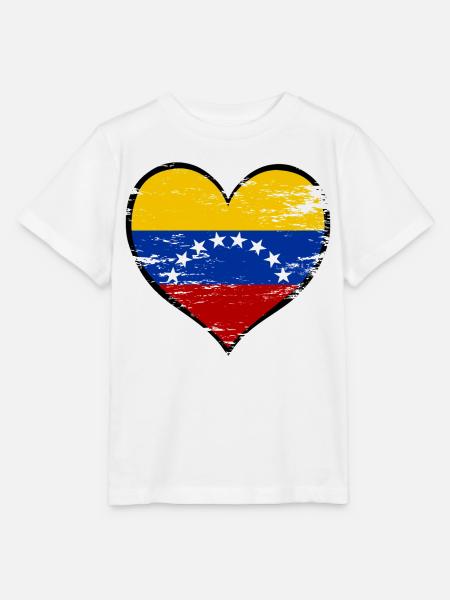 Venezuala Herzflagge used - Stanley/Stella Kinder T-Shirt MINI CREATOR - Weiß