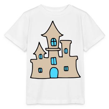 Château de sable - été sur la plage - T-shirt bio MINI CREATOR Stanley/Stella Enfant - blanc - Devant - Maike (125cm)