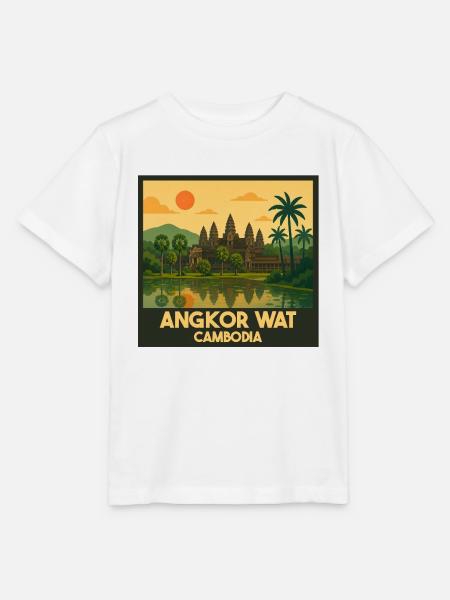 Cambodia Ankor Wat - Stanley/Stella Kinder T-Shirt MINI CREATOR  - Weiß