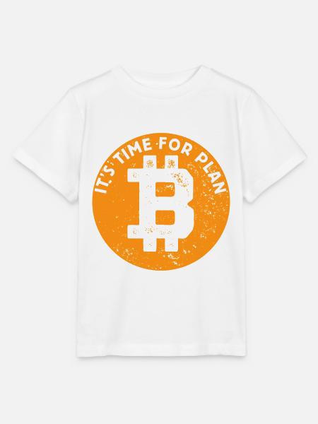 Bitcoin - It's time for Plan B - Krypto Geschenk - Stanley/Stella Kinder T-Shirt MINI CREATOR - Weiß