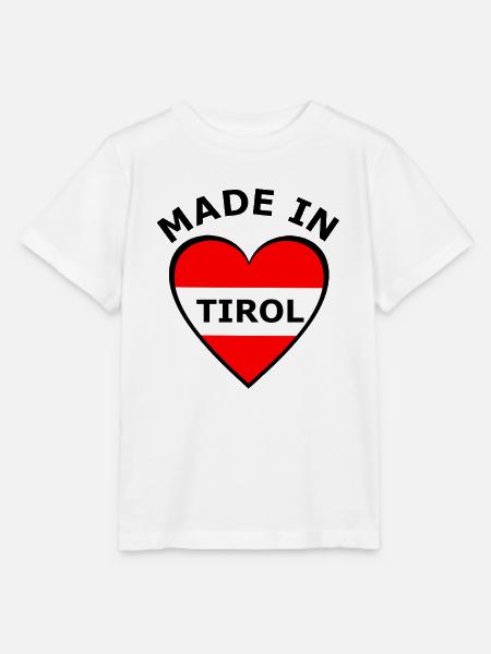 Tirol Herzflagge Rot Weiß - Stanley/Stella Kinder T-Shirt MINI CREATOR  - Weiß