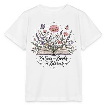 Zwischen Büchern und Blüten Bücherliebhaber - Stanley/Stella Kinder T-Shirt MINI CREATOR  - Weiß - Vorne - Maike (125cm)
