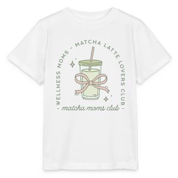 Matcha-Mama-Wellness-Ästhetik - Stanley/Stella Kinder T-Shirt MINI CREATOR  - Weiß - Vorne - Maike (125cm)