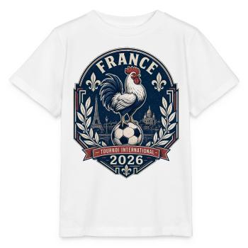 Frankreich Fan Shirt für Männer Frauen Kinder - Stanley/Stella Kinder T-Shirt MINI CREATOR  - Weiß - Vorne - Maike (125cm)