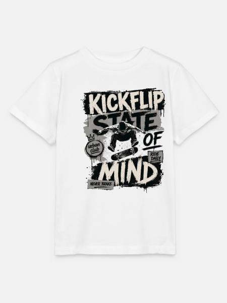 Kickflip-Geisteszustand - Stanley/Stella Kinder T-Shirt MINI CREATOR  - Weiß