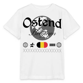 Souvenir de voyage streetwear Ostende Belgique - T-shirt bio MINI CREATOR Stanley/Stella Enfant - blanc - Devant - Maike (125cm)