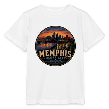 Souvenir rétro de voyage à Memphis Bluff City - T-shirt bio MINI CREATOR Stanley/Stella Enfant - blanc - Devant - Maike (125cm)