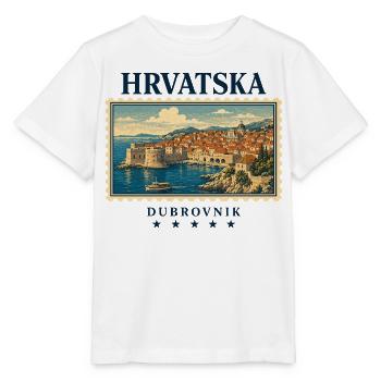 Kroatien Dubrovnik Vintage Reisemarke - Stanley/Stella Kinder T-Shirt MINI CREATOR  - Weiß - Vorne - Maike (125cm)