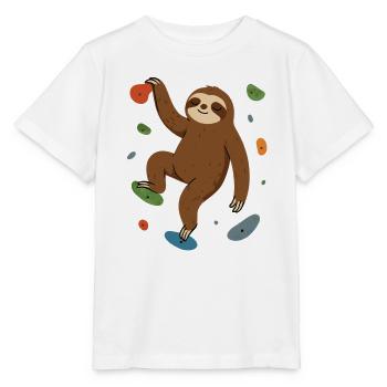 Bloc zen de paresseux sur le mur - T-shirt bio MINI CREATOR Stanley/Stella Enfant - blanc - Devant - Maike (125cm)