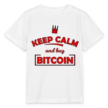 Keep Calm Bitcoin Print - Stanley/Stella Kinder T-Shirt MINI CREATOR  - Weiß - Vorne - Maike (125cm)