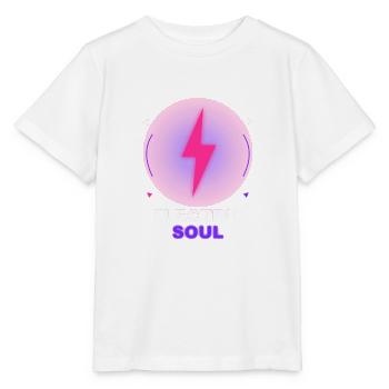 Elektrische Seele – Neon-Stammesblitz - Stanley/Stella Kinder T-Shirt MINI CREATOR  - Weiß - Vorne - Maike (125cm)