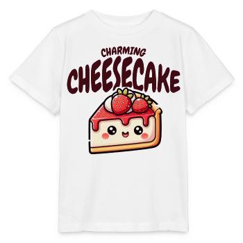 Gâteau au fromage Kawaii sucré fraise - T-shirt bio MINI CREATOR Stanley/Stella Enfant - blanc - Devant - Maike (125cm)
