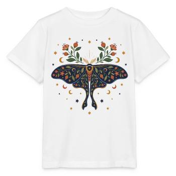 Night Blossom Butterfly - Stanley/Stella MINI CREATOR Kids’ T-Shirt - white - Front - Maike (125cm)