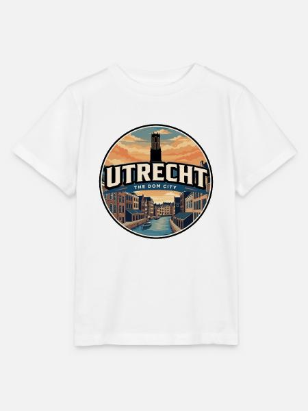 Retro Utrechter Domturm-Reiseabzeichen - Stanley/Stella Kinder T-Shirt MINI CREATOR  - Weiß