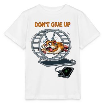 Hamster im Kreis. Gib nicht auf. - Stanley/Stella Kinder T-Shirt MINI CREATOR  - Weiß - Vorne - Maike (125cm)