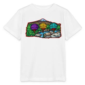 Vibrant Balloon Ridge Flucht - Stanley/Stella Kinder T-Shirt MINI CREATOR  - Weiß - Vorne - Maike (125cm)
