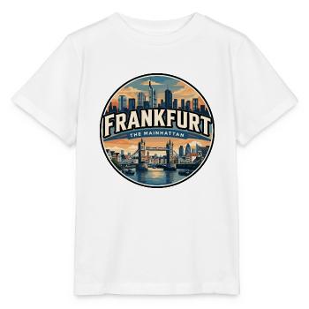 Écusson rétro du Francfort-Main - T-shirt bio MINI CREATOR Stanley/Stella Enfant - blanc - Devant - Maike (125cm)