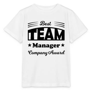 Bester Team Manager - Stanley/Stella Kinder T-Shirt MINI CREATOR  - Weiß - Vorne - Maike (125cm)
