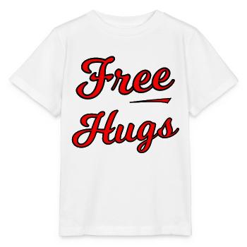 Scénario de Free Hugs sur Black - T-shirt bio MINI CREATOR Stanley/Stella Enfant - blanc - Devant - Maike (125cm)