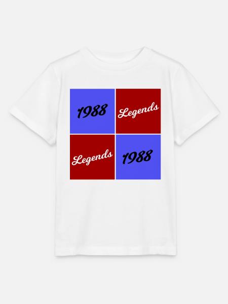 1988 Legends Retro Grid - Stanley/Stella Kinder T-Shirt MINI CREATOR - Weiß