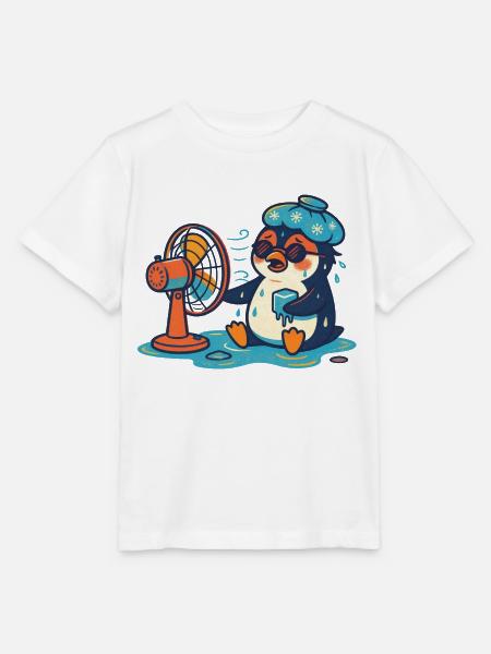 Pinguin im Sommerstress - Stanley/Stella Kinder T-Shirt MINI CREATOR  - Weiß