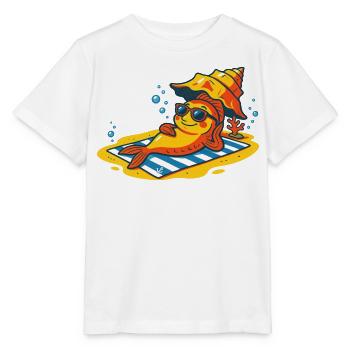 Bain de soleil des poissons - T-shirt bio MINI CREATOR Stanley/Stella Enfant - blanc - Devant - Maike (125cm)