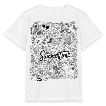 Summertime - Stanley/Stella Kinder T-Shirt MINI CREATOR  - Weiß - Vorne - Maike (125cm)