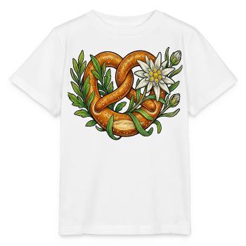 Pretzel Edelweiss Folk Festival Traditional Costume Replacement - Stanley/Stella MINI CREATOR Kids’ T-Shirt - white - Front - Maike (125cm)
