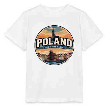 Retro Poland Gdansk Crane Badge - Stanley/Stella MINI CREATOR Kids’ T-Shirt - white - Front - Maike (125cm)