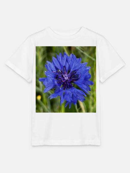 Blaue Kornblume Nahaufnahme - Stanley/Stella Kinder T-Shirt MINI CREATOR  - Weiß
