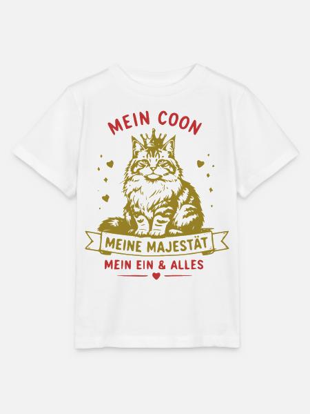 Meine Majestät Maine Coon - Stanley/Stella Kinder T-Shirt MINI CREATOR - Weiß